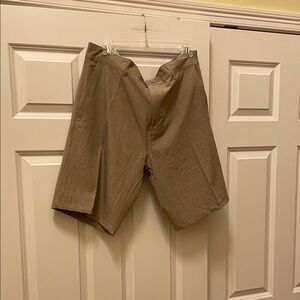 Burnside Men's Brown Flat Front Shorts